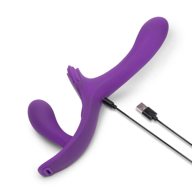 Together Lock-In Vibrating Strap-On Harness Set