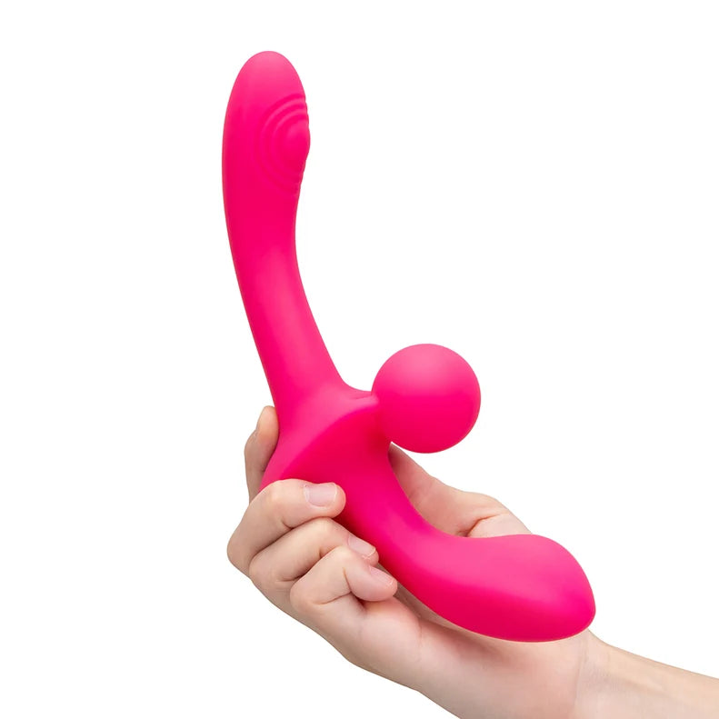 Together Double Tap Strapless Strap-On Vibrator
