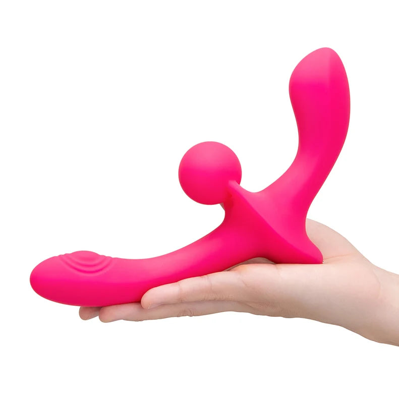 Together Double Tap Strapless Strap-On Vibrator