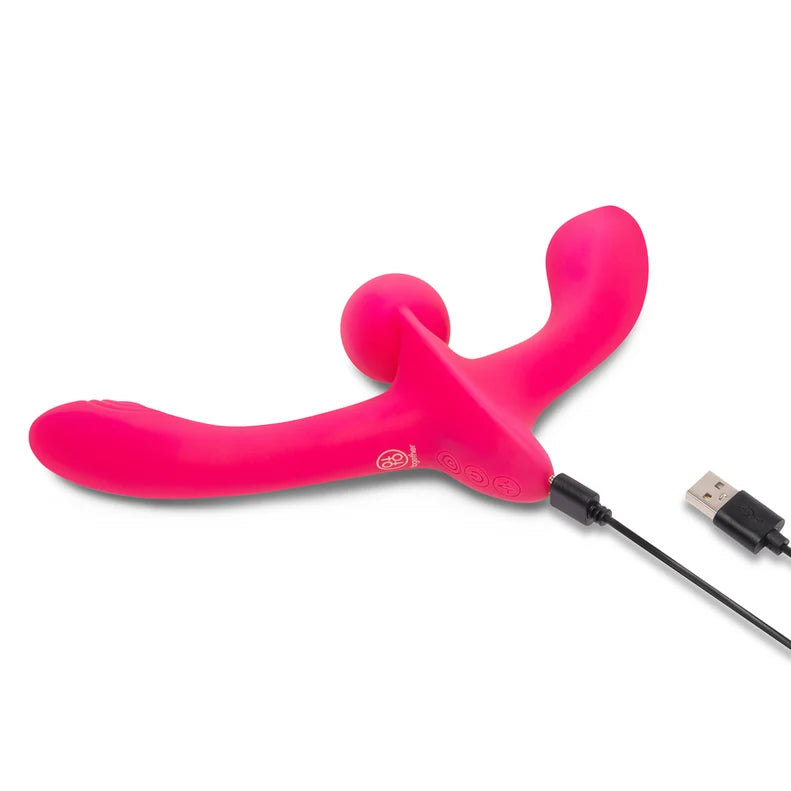 Together Double Tap Strapless Strap-On Vibrator