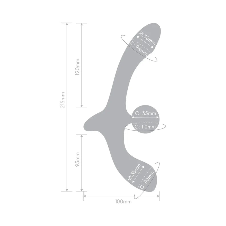 Together Double Tap Strapless Strap-On Vibrator
