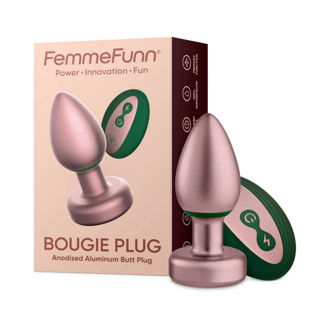FemmeFunn Bougie Plug – Vibrating Aluminum Butt Plug with Remote