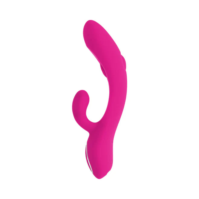 G-Tapper Rechargeable Silicone Double Tapping Rabbit Vibrator with Clitoral Stimulator