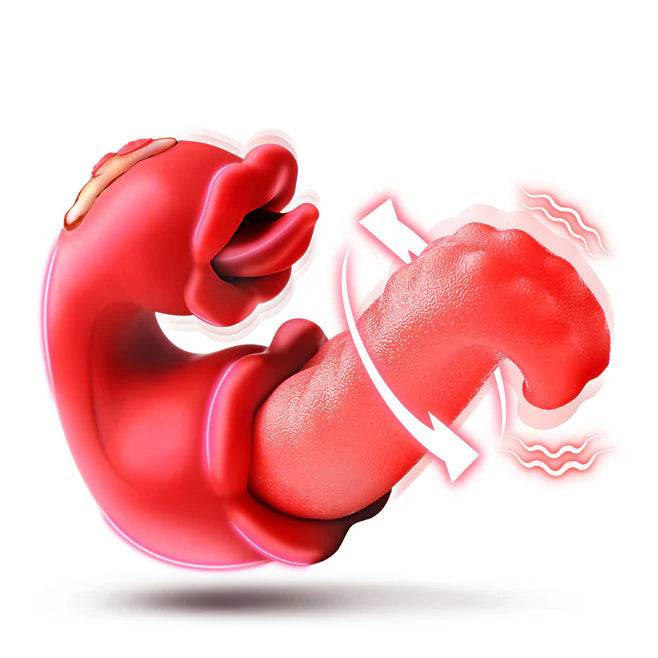 Lickgasm Lick Lasher – Rechargeable Silicone Licking Vibrator with Dual Tongue Action