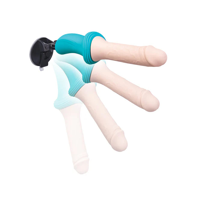 b-Vibe Thrusting Silicone Dildo Machine with Remote – 6.5 Inch