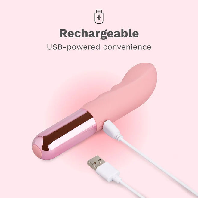 Le Wand Mini Vibe G-Thrill Rechargeable Rippled G-Spot Vibrator