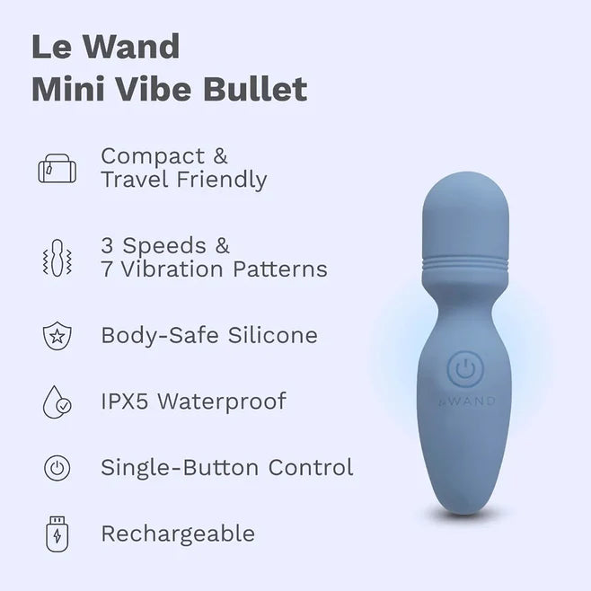 Le Wand Mini Vibe Rechargeable Pocket Wand Vibrator