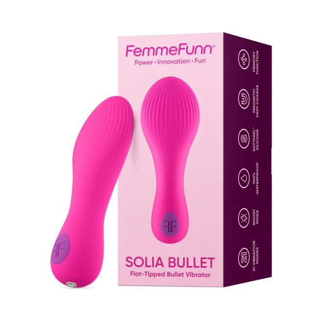 FemmeFunn Solia Bullet Vibrator – Flat-Tipped Waterproof Silicone Vibrator