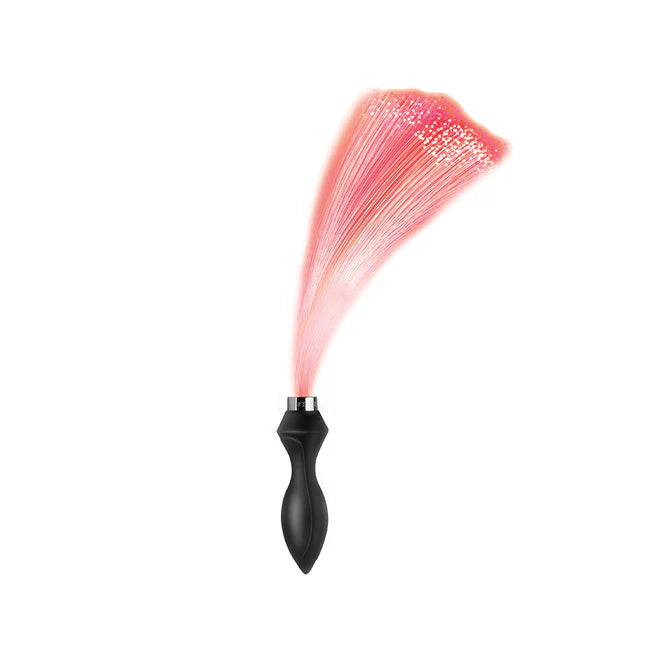 Booty Sparks Vibrating Silicone Optical Fiber Butt Plug with Remote