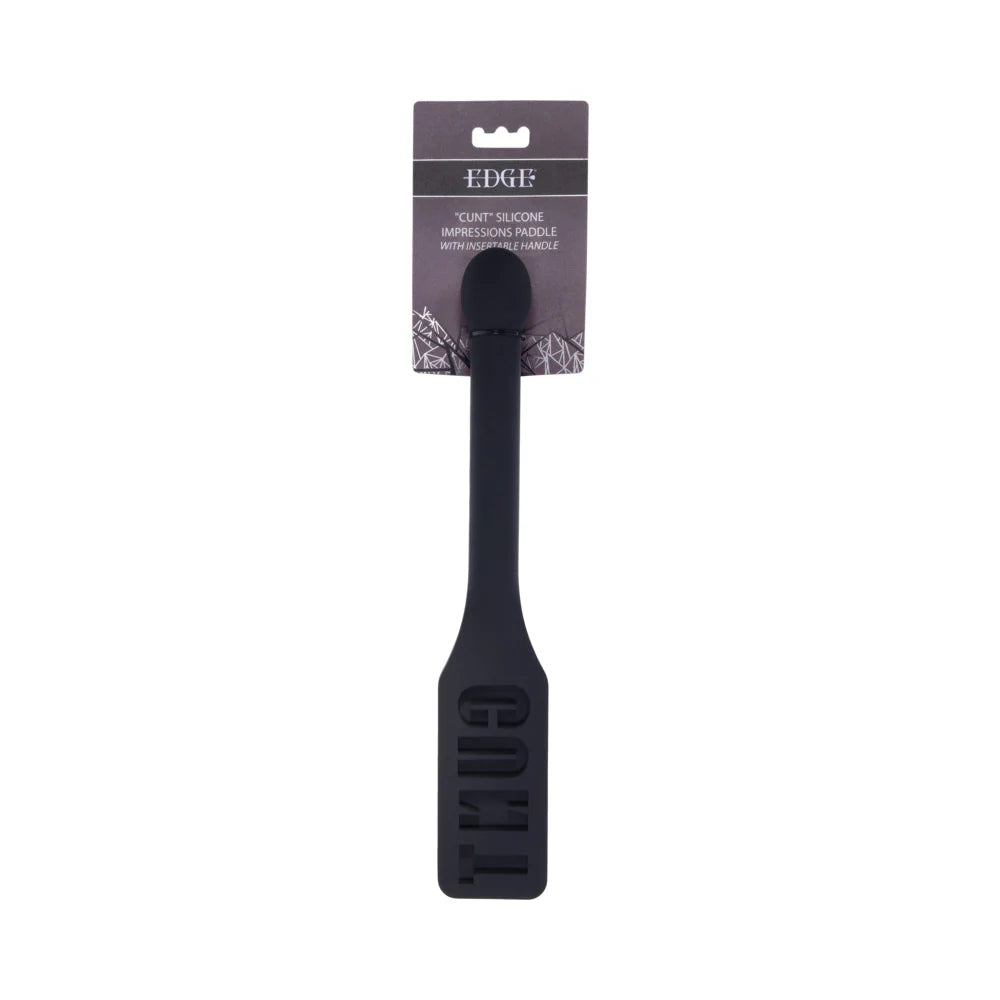 Edge CUNT Silicone Paddle – Body-Safe Text Imprint Impact Paddle