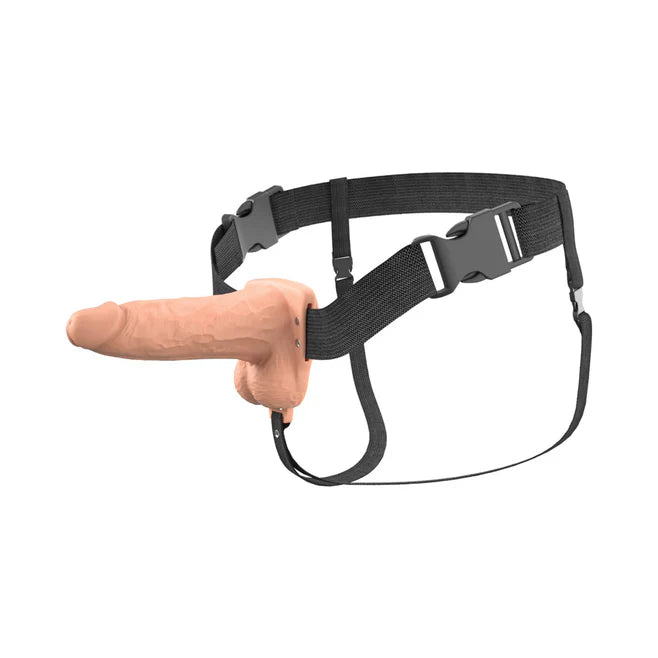 Fantasy X-Tensions Elite Vibrating Rechargeable Silicone Hollow Strap-On 6”