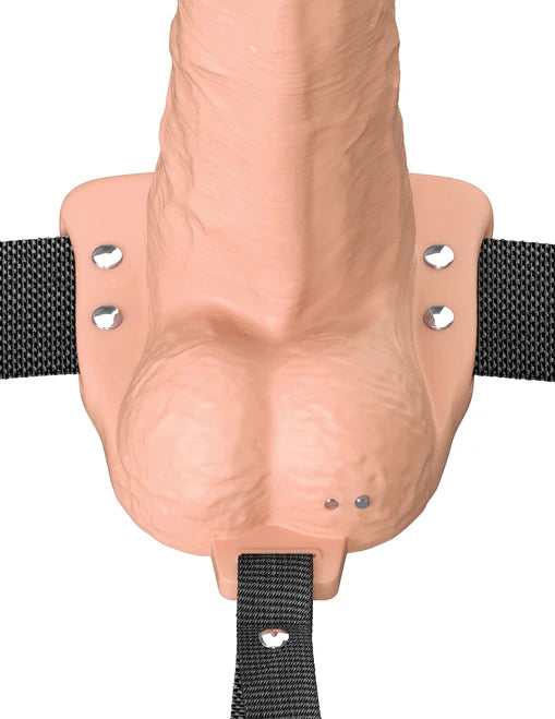 Fantasy X-Tensions Elite Vibrating Rechargeable Silicone Hollow Strap-On 7”