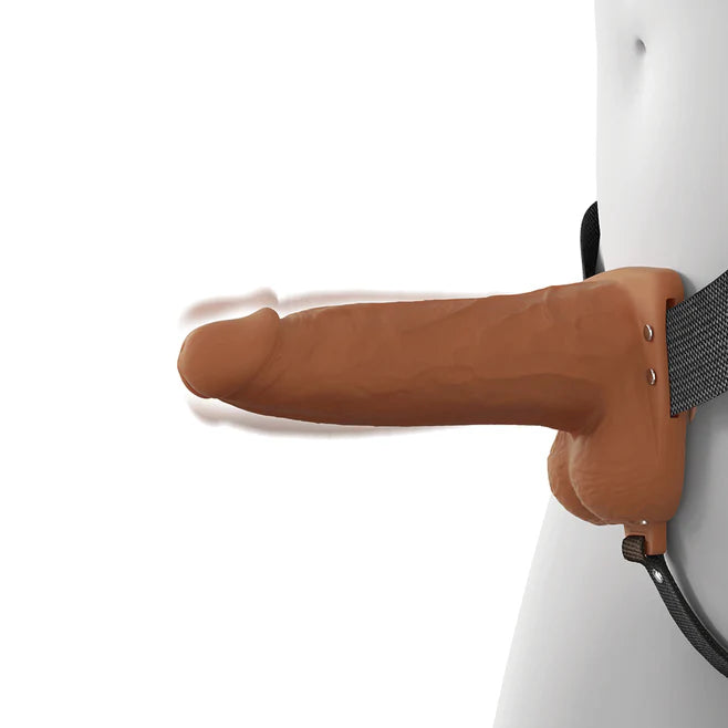 Fantasy X-Tensions Elite Vibrating Rechargeable Silicone Hollow Strap-On 7”