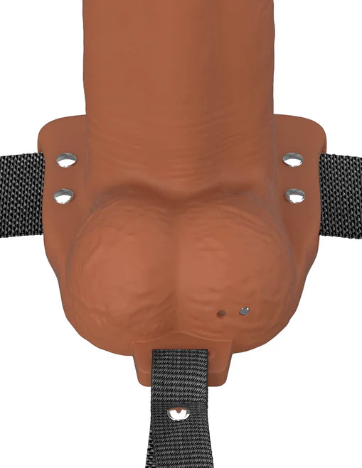 Fantasy X-Tensions Elite Vibrating Rechargeable Silicone Hollow Strap-On 8”