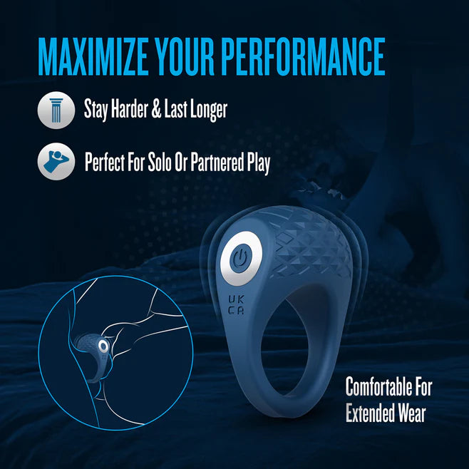 Performance Plus Dual Flex Pro Vibrating Cock Ring – Rechargeable Silicone