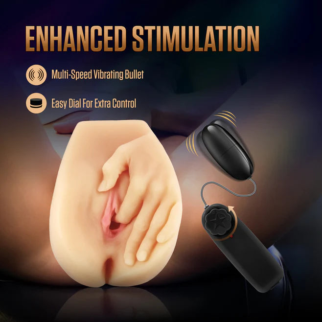 EnLust Selena Vibrating Masturbator – Dual Entry Textured Sleeve with Remote