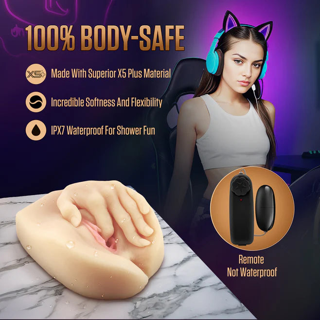 EnLust Selena Vibrating Masturbator – Dual Entry Textured Sleeve with Remote