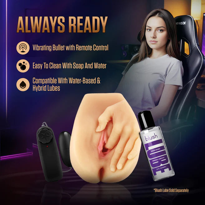 EnLust Selena Vibrating Masturbator – Dual Entry Textured Sleeve with Remote
