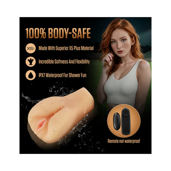 EnLust Jordyn Vibrating Masturbator – Dual Entry Textured Sleeve with Remote