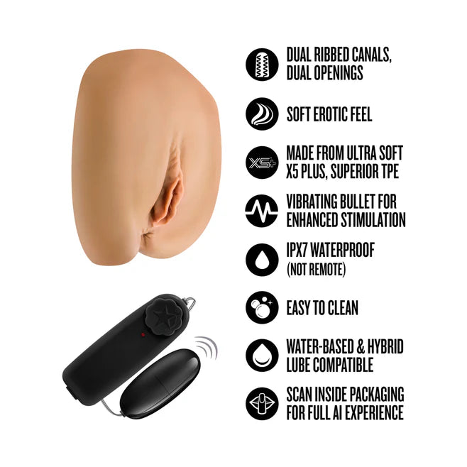 EnLust Camila Vibrating Masturbator – Dual Entry Textured Sleeve with Remote