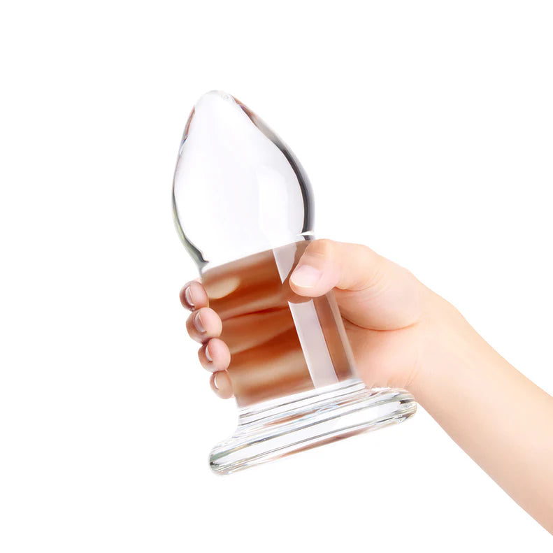 b-Vibe Advanced Glass Anal Dilator 7.5in – Temperature Play Silicone Alternative