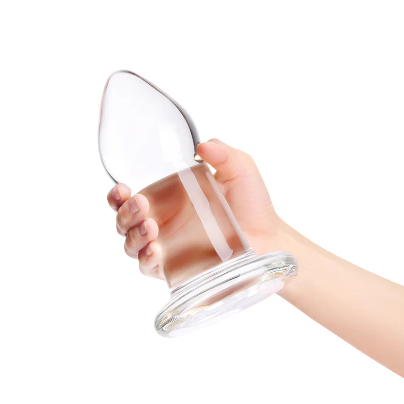 b-Vibe Advanced Glass Anal Dilator 7.5in – Temperature Play Silicone Alternative