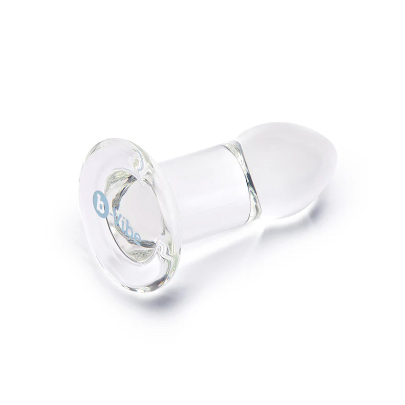 b-Vibe Advanced Glass Anal Dilator 8in – Temperature Play Training Tool