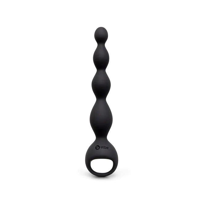 B-Vibe 6.5” Rechargeable Silicone Vibing Beads – Graduated Anal Beads