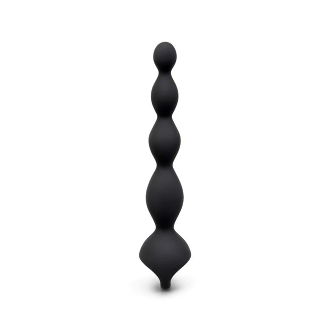 B-Vibe 6.5” Rechargeable Silicone Vibing Beads – Graduated Anal Beads