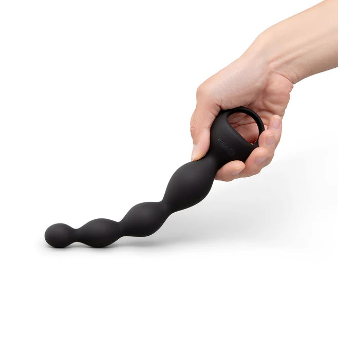 B-Vibe 6.5” Rechargeable Silicone Vibing Beads – Graduated Anal Beads