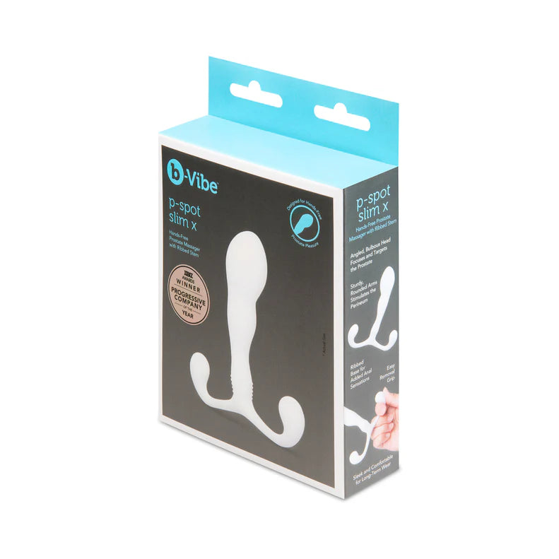 b-Vibe P-Spot Slim X – Ribbed Prostate Massager with Hands-Free Design