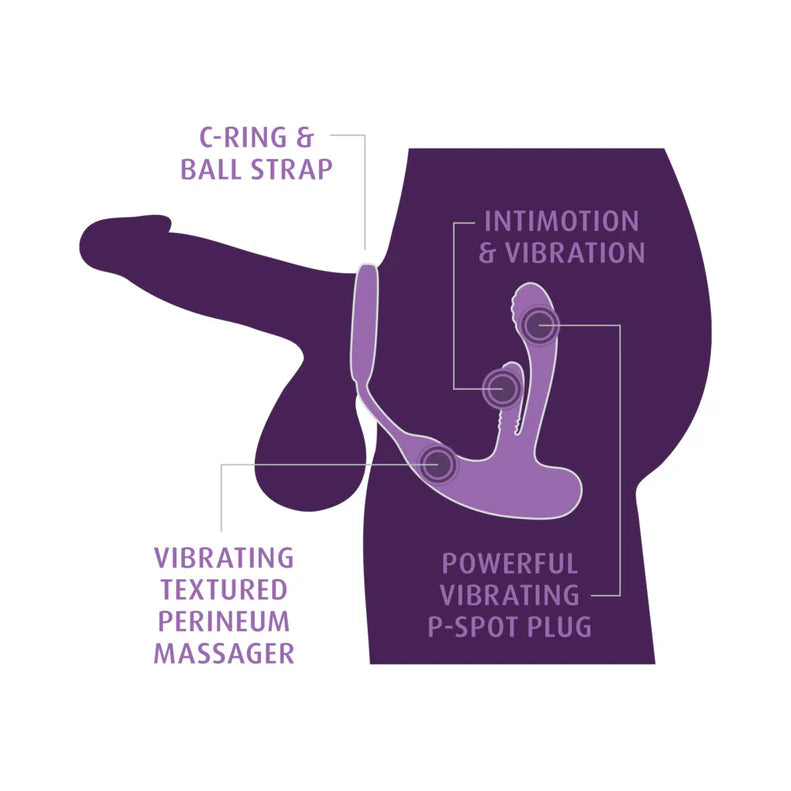 Anal Fantasy Elite Ass-Gasm IntiMotion Multi-motor Rechargeable Silicone Anal Plug