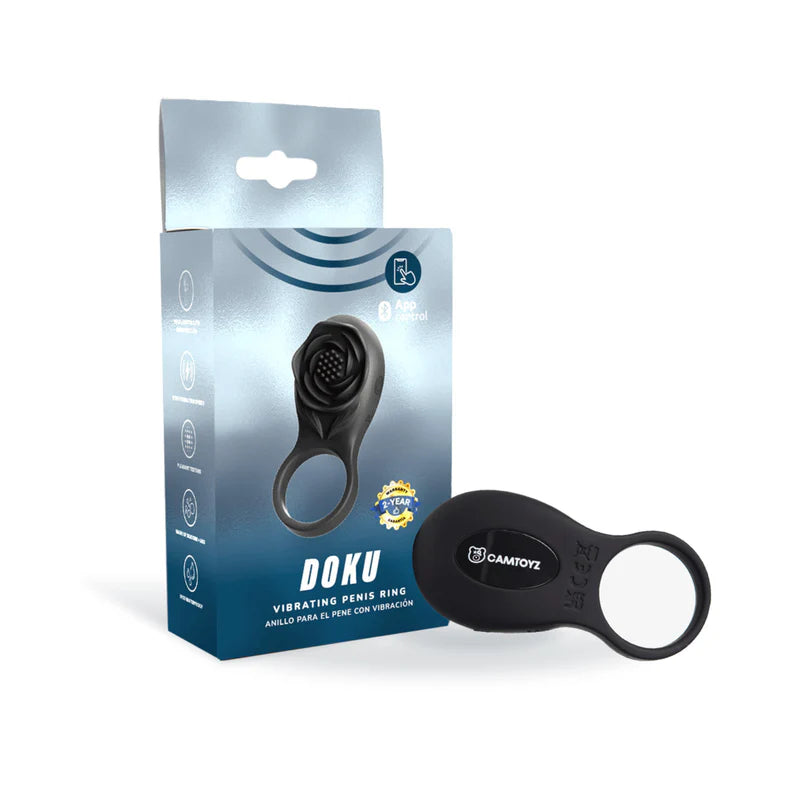 Camtoyz Doku App-Controlled Vibrating Ring – Rechargeable Silicone Cock Ring