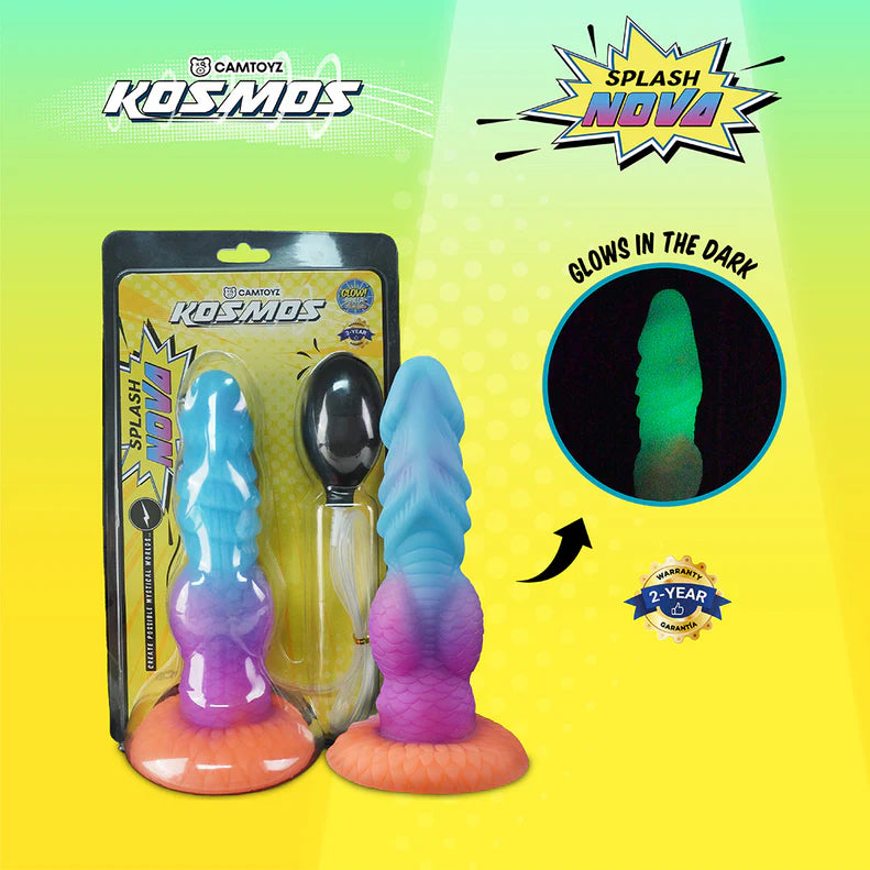 Camtoyz Splash Nova Tentacle Dildo – Glow-in-the-Dark Squirting Suction Design