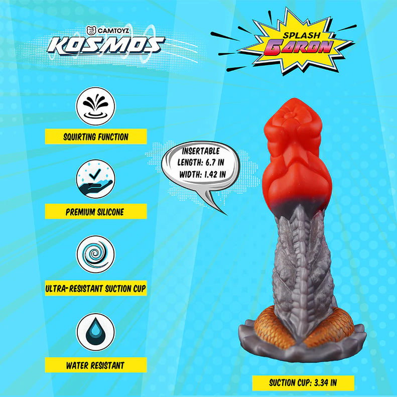 Camtoyz Splash Garon Fantasy Dildo – Squirting Silicone Suction Cup Design