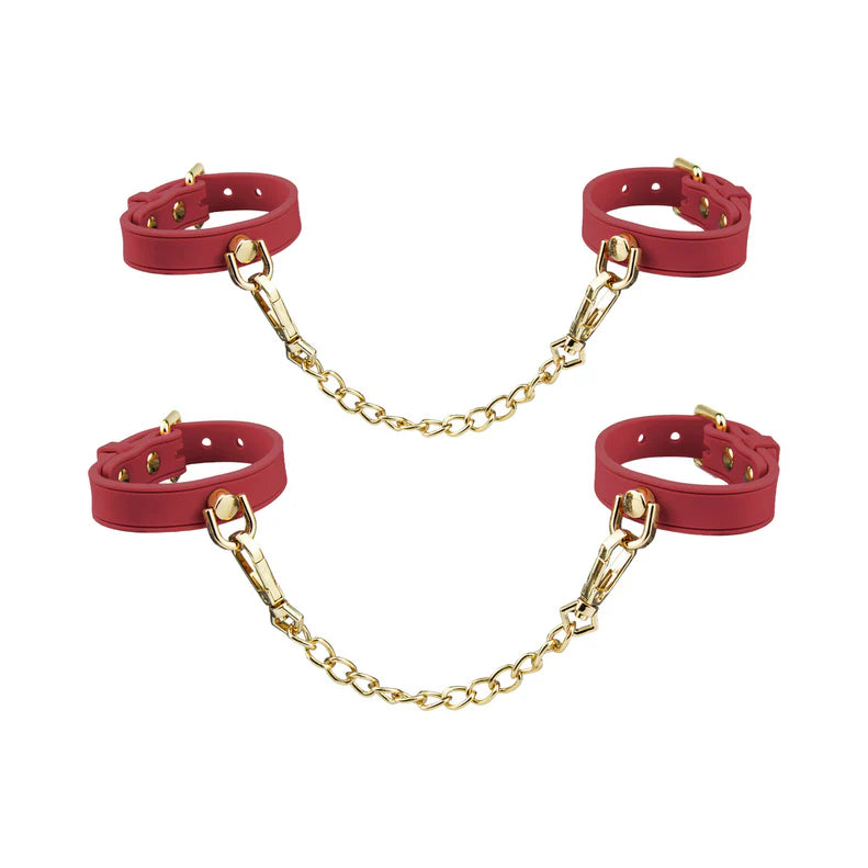 Temptasia Ardor Silicone Wrist and Ankle Restraints – Adjustable Bondage Set