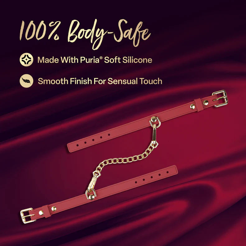 Temptasia Ardor Silicone Wrist and Ankle Restraints – Adjustable Bondage Set
