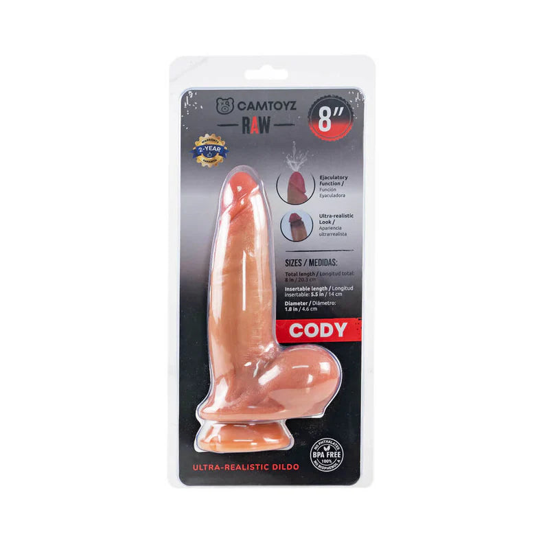 Camtoyz Cody Ultra Realistic Squirting Dildo – Suction Cup Silicone Design