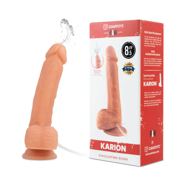 Camtoyz Karion Realistic Squirting Dildo – Silicone Suction Cup Design