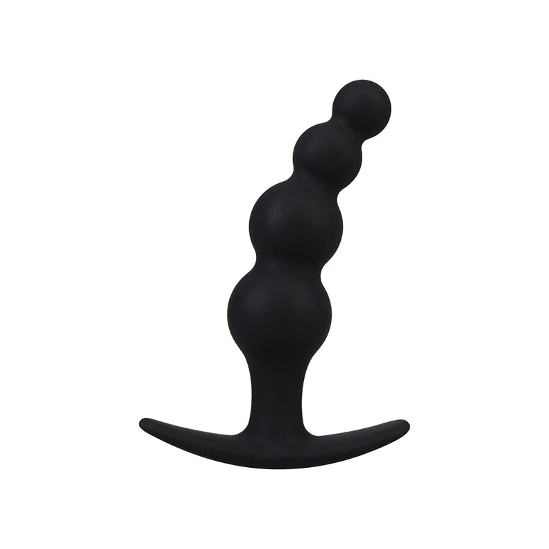 Mood Naughty Beaded Trainer Silicone Anal Plug Set – 3 Piece Graduated Kit