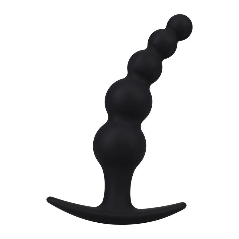 Mood Naughty Beaded Trainer Silicone Anal Plug Set – 3 Piece Graduated Kit