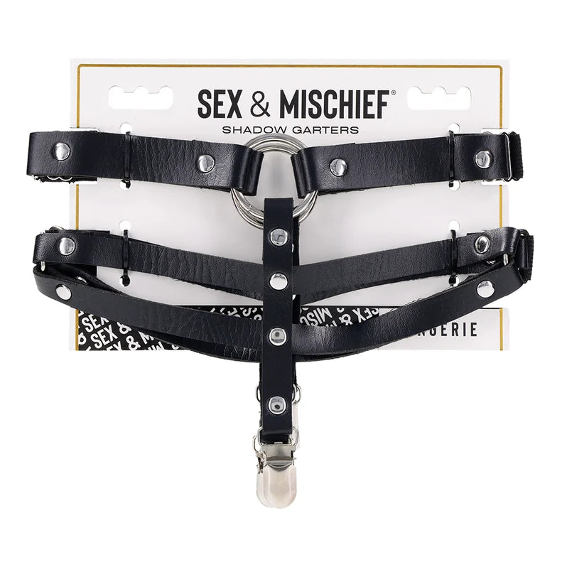 Sportsheets Shadow Faux Leather Garters
