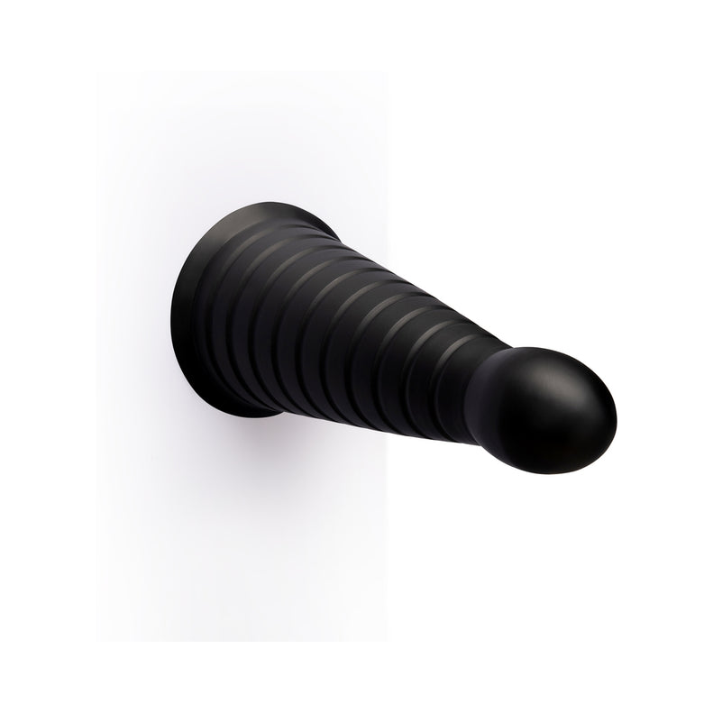 b-Vibe Cone 10in Tapered Ribbed Dildo