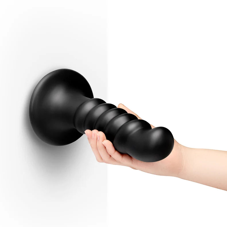 b-Vibe Krush 9.5in Curved Ribbed Dildo