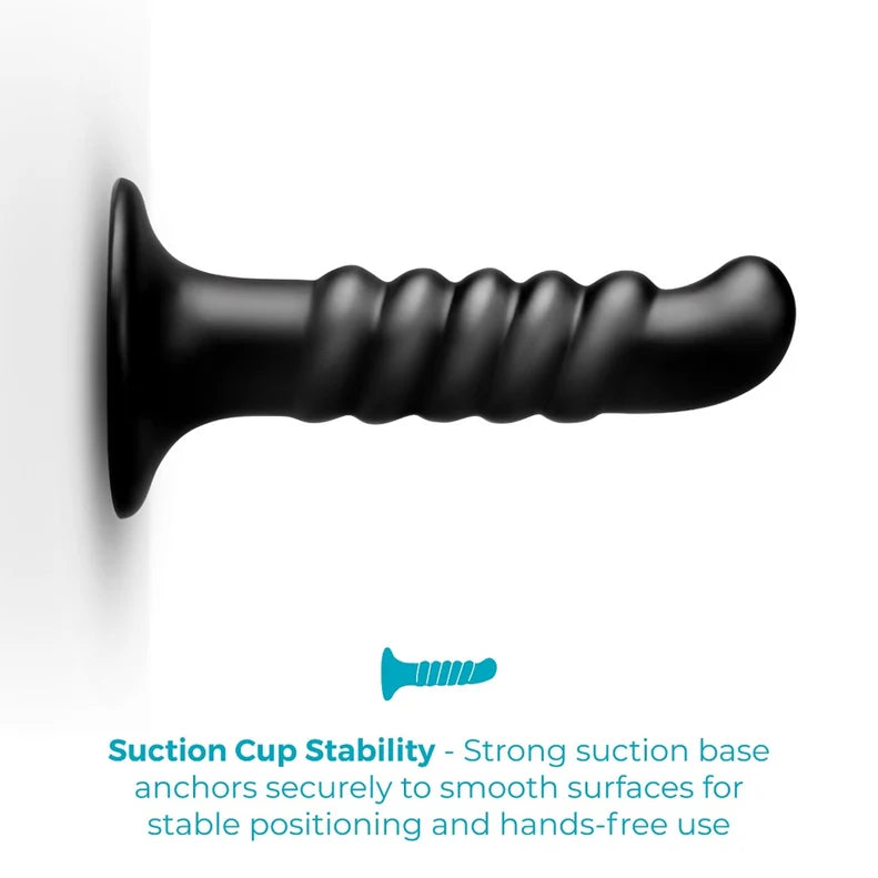b-Vibe Krush 9.5in Curved Ribbed Dildo