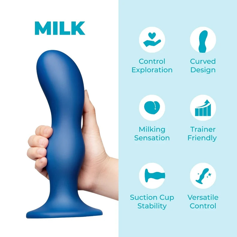 b-Vibe Milk 8.5in Curved Anal Trainer
