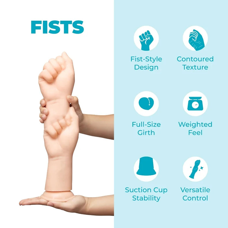 B-Vibe Fist Style Realistic Dildo with Suction Cup 14.5in