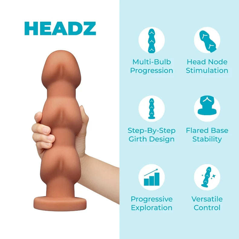 b-Vibe Headz 10.5in Multi-Bulb Dildo