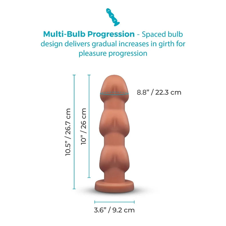 b-Vibe Headz 10.5in Multi-Bulb Dildo
