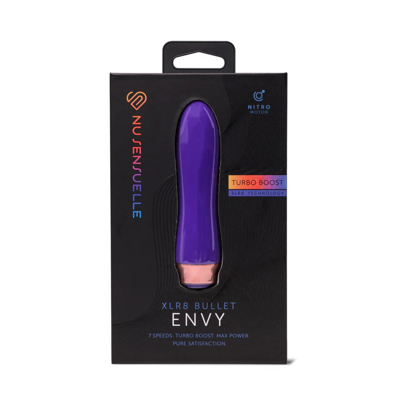 Nu Sensuelle Envy XLR8 Bullet Vibrator – Rechargeable Silicone with Nitro Motor